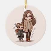愛らしい母と娘の絆(5) セラミックオーナメント (正面)