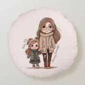 愛らしい母と娘の絆(5) ラウンドクッション (裏面)