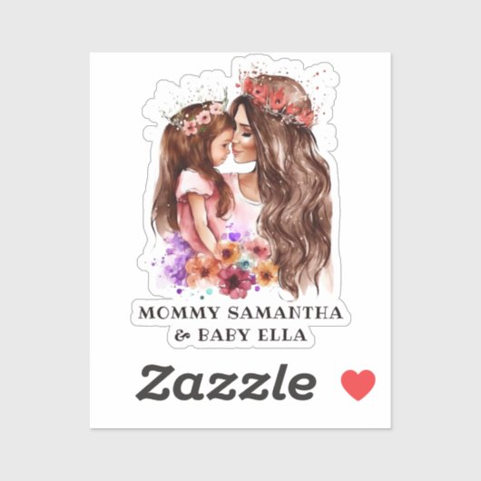 愛らしい母と娘の絆(6) シール (シート)