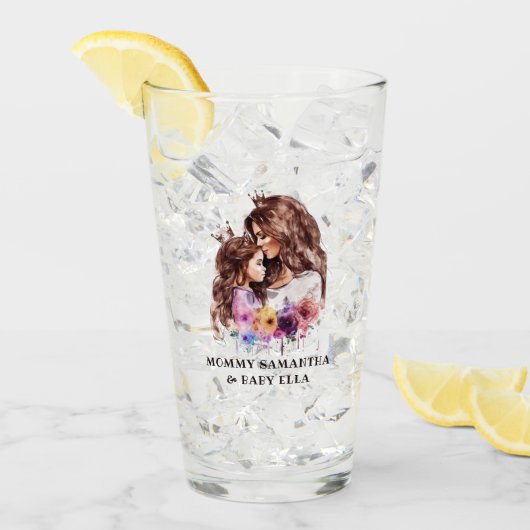愛らしい母と娘の絆(8) タンブラーグラス (アイス正面)