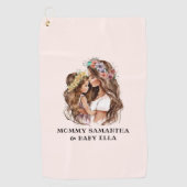 愛らしい母と娘の絆(9) ゴルフタオル (正面)