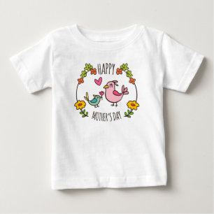 愛らしい母の日   ラッフルTシャツ ベビーTシャツ