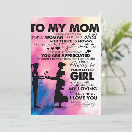 愛らしい母への手紙 |母への素敵な贈り物 シーズンカード (スタンド正面)