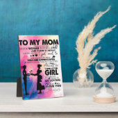 愛らしい母への手紙 |母への素敵な贈り物 フォトプラーク (側面)
