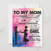 愛らしい母への手紙 |母への素敵な贈り物 招待状 (正面)