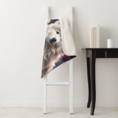 愛らしい毛羽立ったサモイの子犬、惑星の地球 シェルパブランケット (インサイチュ)