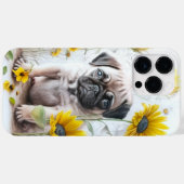 愛らしい水の色の黒タンpug子犬 Case-Mate iPhoneケース (裏面 (横))