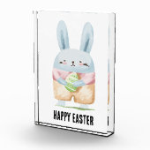 愛らしい水の色イースターバニー フォトブロック (右)