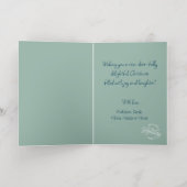 愛らしい水の色グリーンクリスマストナカイ金ゴールド 箔シーズンカード (内側レイダウン)