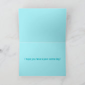 愛らしい水の色コルギ誕生日カード カード (内部)