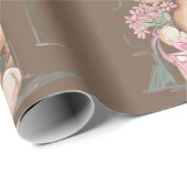 愛らしい水の色テディベアウェルカムベビー ラッピングペーパー (ロールコーナー)