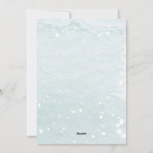 愛らしい水の色ハスキークリスマス シーズンカード (裏面)