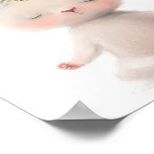 愛らしい水彩うさぎ瞑想 | 壁画プリント ポスター (角)