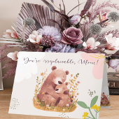 愛らしい水彩熊の母の日のカード サンキューカード