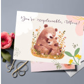 愛らしい水彩熊の母の日のカード サンキューカード