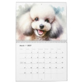 愛らしい水彩犬の肖像画 (12ヶ月) カレンダー (3月 2027)