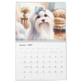 愛らしい水彩犬の肖像画 (12ヶ月) カレンダー (1月 2027)