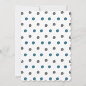 愛らしい水彩象の男の子の赤ちゃんシャワー 招待状 (裏面)