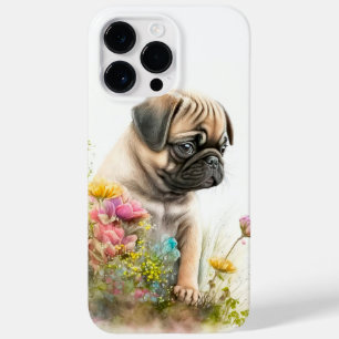 愛らしい水色のパグ子犬 Case-Mate iPhone 14 PRO MAXケース