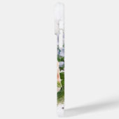 愛らしい水色のブルドッグ子犬の花 Case-Mate iPhoneケース (裏面 / 左)