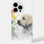 愛らしい水色イエローラブラドールレトリエバー犬 Case-Mate iPhoneケース (裏面)