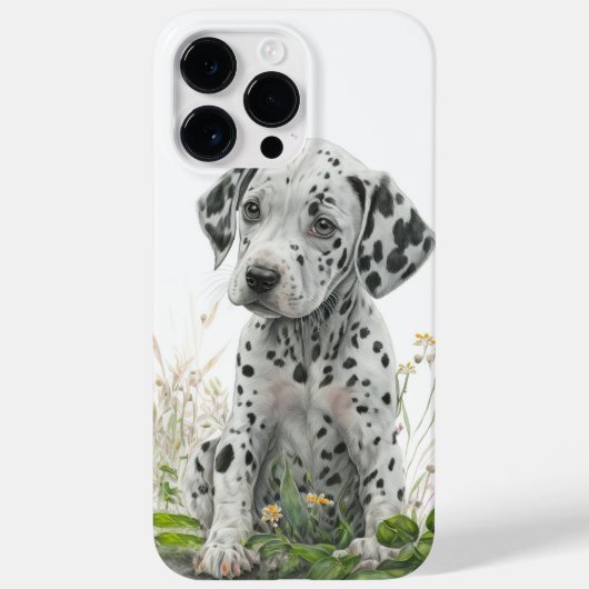 愛らしい水色ダルマチアの子犬 Case-Mate iPhoneケース (裏面)