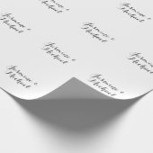 愛らしい洗練されたカリグラフィーカップルネーム ラッピングペーパー (角)