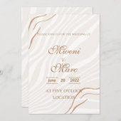 愛らしい洗練された結婚式の招待状 招待状 (正面/裏面)