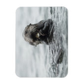 愛らしい海のカワウソ マグネット (縦)