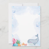 愛らしい海の中の誕生日 招待状 (裏面)