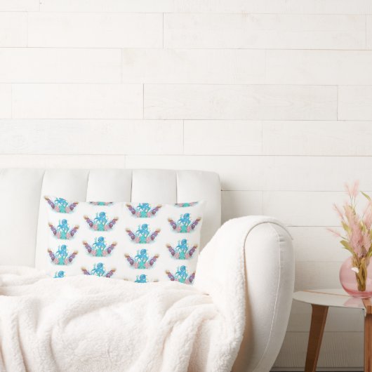 愛らしい海タコ&シーカラフルヘルズランブ ランバークッション (ソファ)