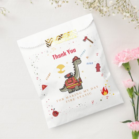 愛らしい消防士ディノの誕生日 フェイバーバッグ (封をした状態)