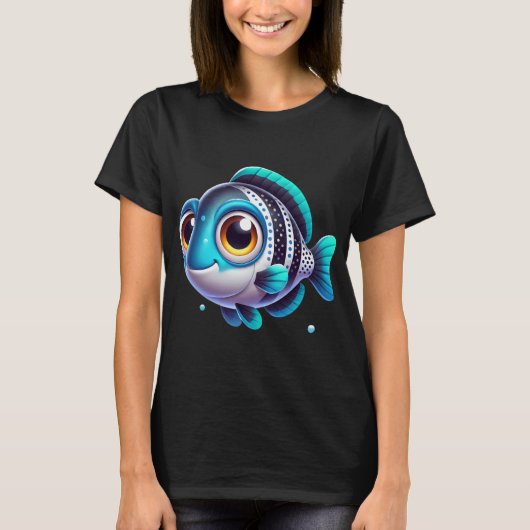 愛らしい淡水ドラムフィッシュ Tシャツ (正面)