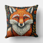 愛らしい漫画のキツネ座 クッション (裏面)