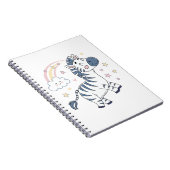 愛らしい漫画のシマウマと虹と星 |  ノートブック (右側)