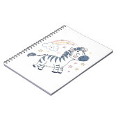 愛らしい漫画のシマウマと虹と星 |  ノートブック (左側)