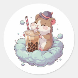 愛らしい漫画のハムスター:居心地の良い、かわいいの雰囲気 ラウンドシール