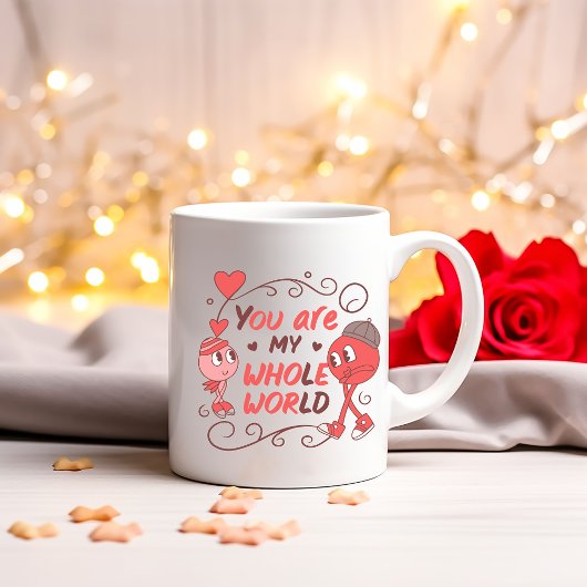 愛らしい漫画のバレンタイン コーヒーマグカップ