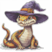 愛らしい漫画のヘビ シール (正面)