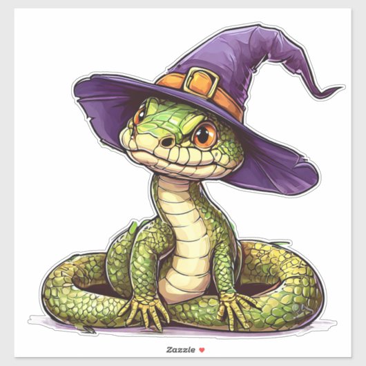 愛らしい漫画のヘビ シール (シート)