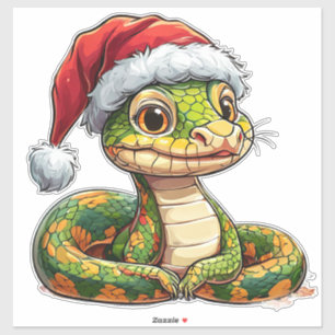 愛らしい漫画のヘビ シール