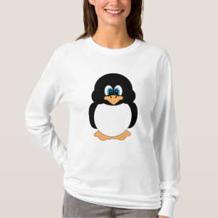 愛らしい漫画のペンギンのワイシャツ Tシャツ