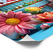 愛らしい漫画のポニー祝ズ誕生日 ポスター (コーナー)