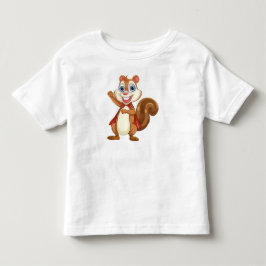 愛らしい漫画のリス素晴らしジャージ トドラーTシャツ
