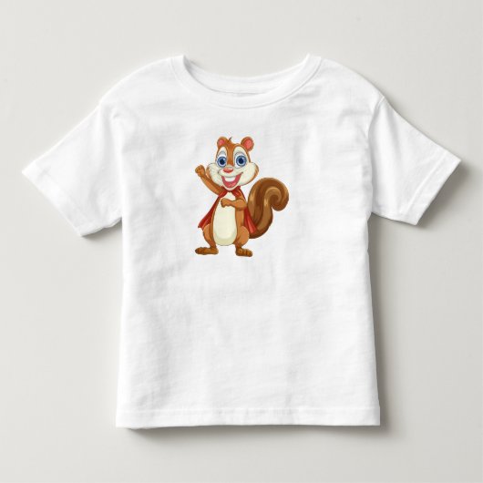 愛らしい漫画のリス素晴らしジャージ トドラーTシャツ (正面)
