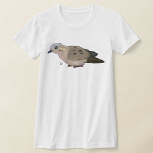 愛らしい漫画の喪の鳩グラフィックTシャツ Tシャツ