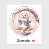 愛らしい漫画の国内フェレット シール (シート)