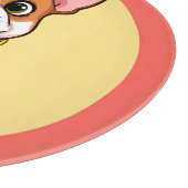 愛らしい漫画の子犬 カッティングボード (角)