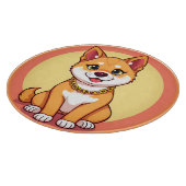 愛らしい漫画の子犬 カッティングボード (角)