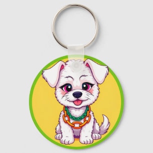 愛らしい漫画の子犬 キーホルダー